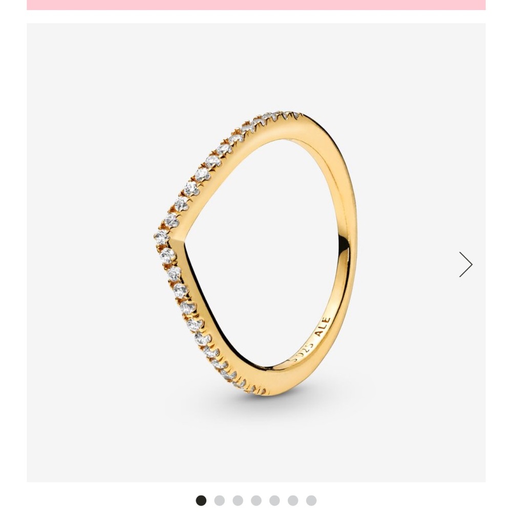 Sparkling Wishbone Ring size 7